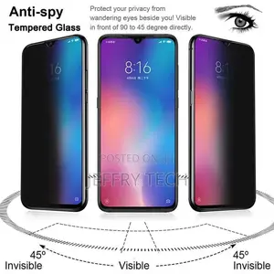 Tecno Spark 10C Privacy Anti-Peep Tempered Glass for Phone S