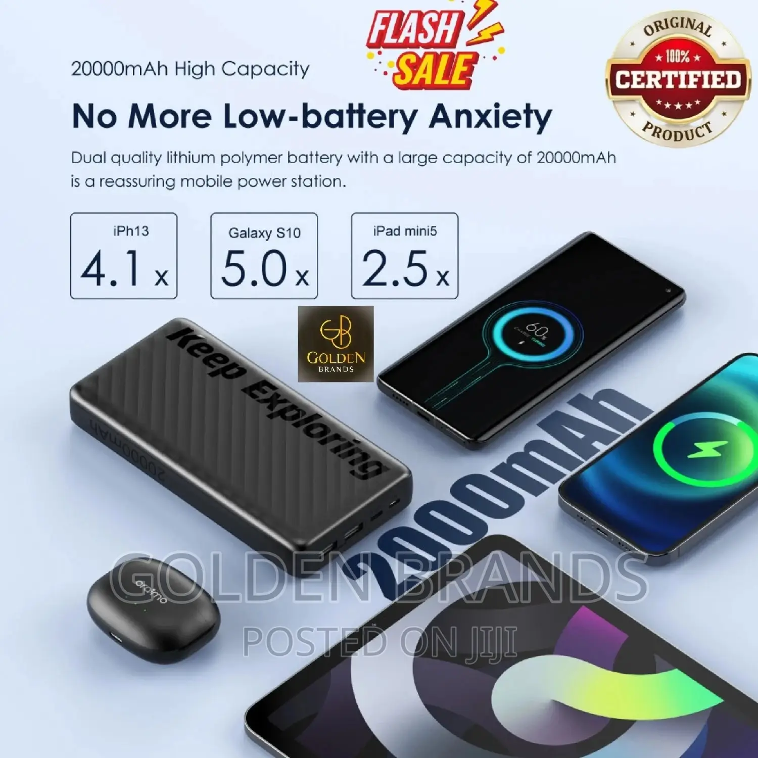 Oraimo Power Bank 20,000mah Super Fast Charging LED Display