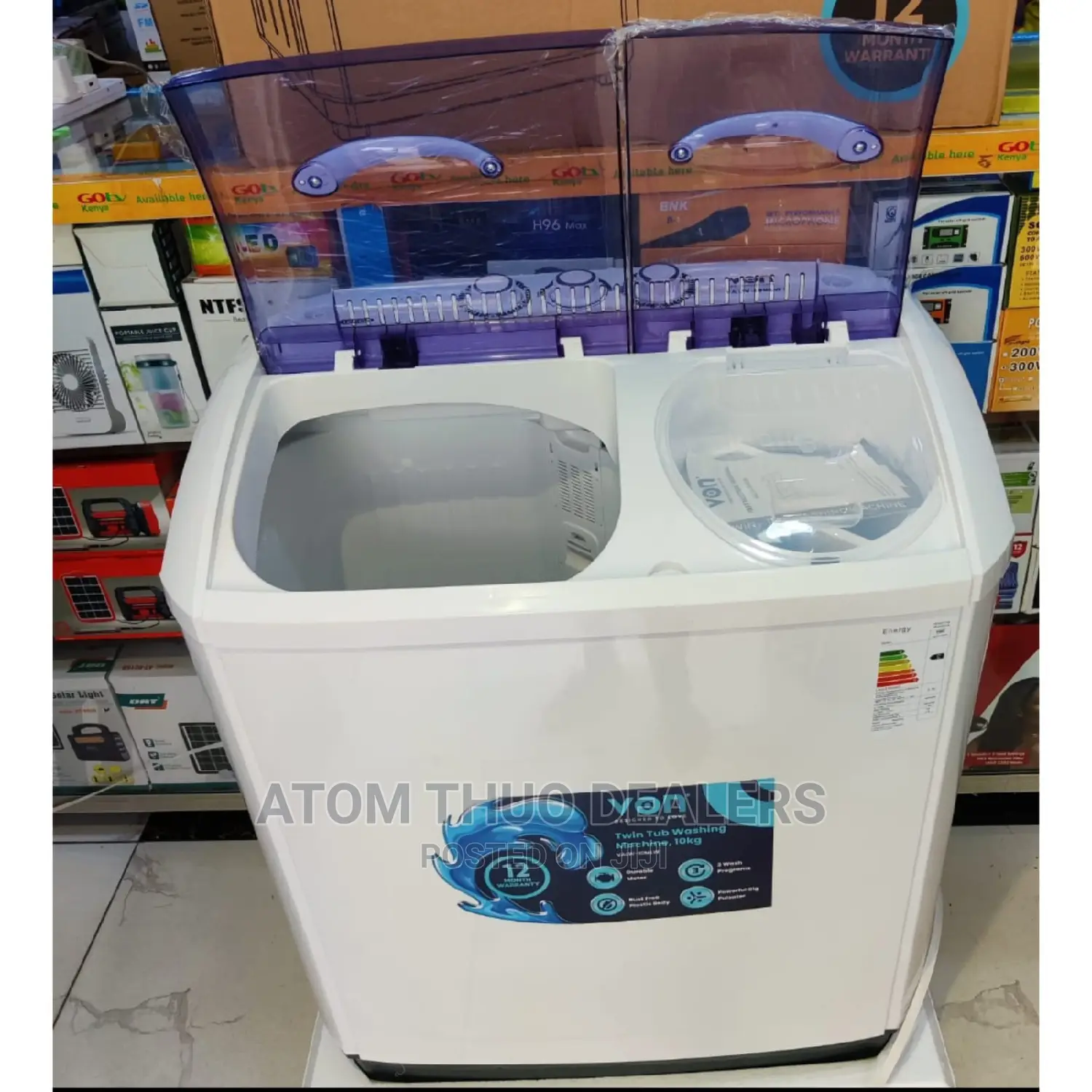 Von Washing Machine Semi Automatic Twin Tub Top Load 10 KGS