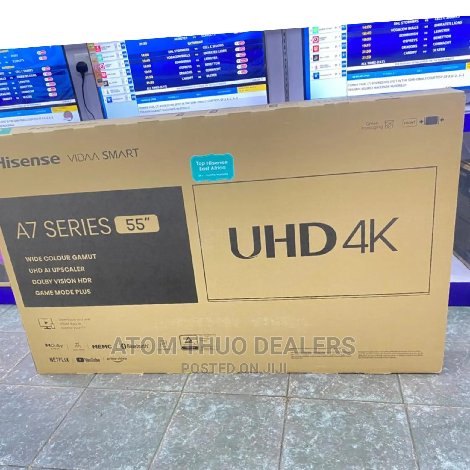 *Hisense 55" Smart A7 Flameless Tv.