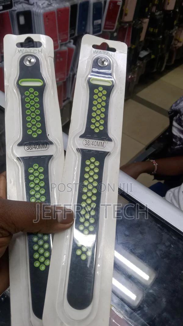 Silicone Nike Style Sport Band (For Apple Watch) Black Gre