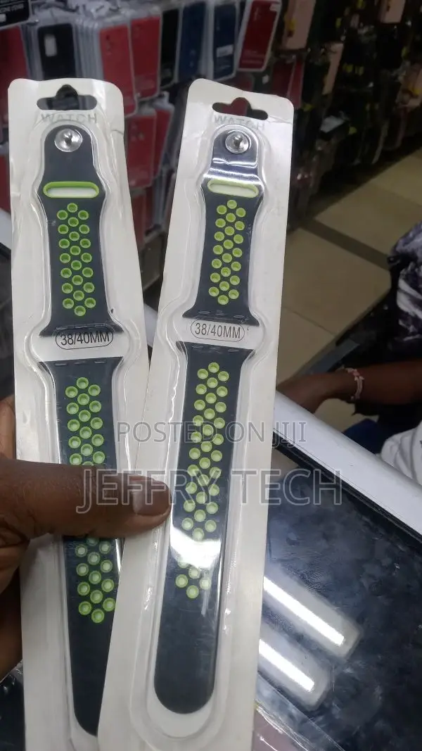 Silicone Nike Style Sport Band (For Apple Watch) Black Gre