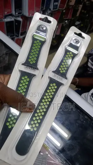 Silicone Nike Style Sport Band (For Apple Watch) Black Gre