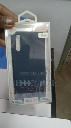 Huawei Silicone Flexible Protective Cover Case for P20 - Bla - thumbnail 2