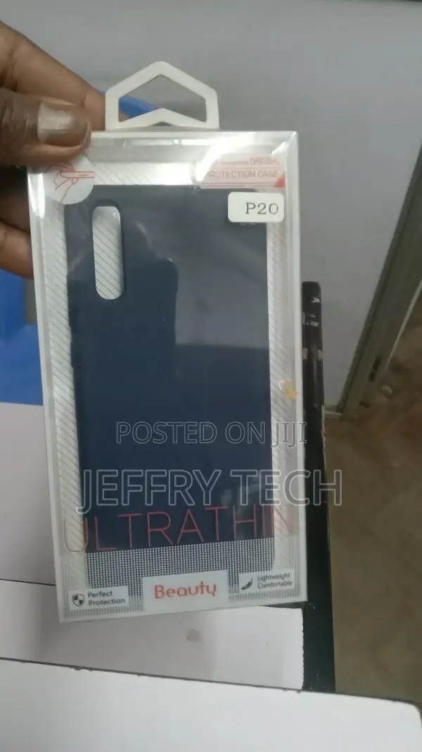 Huawei Silicone Flexible Protective Cover Case for P20 - Bla