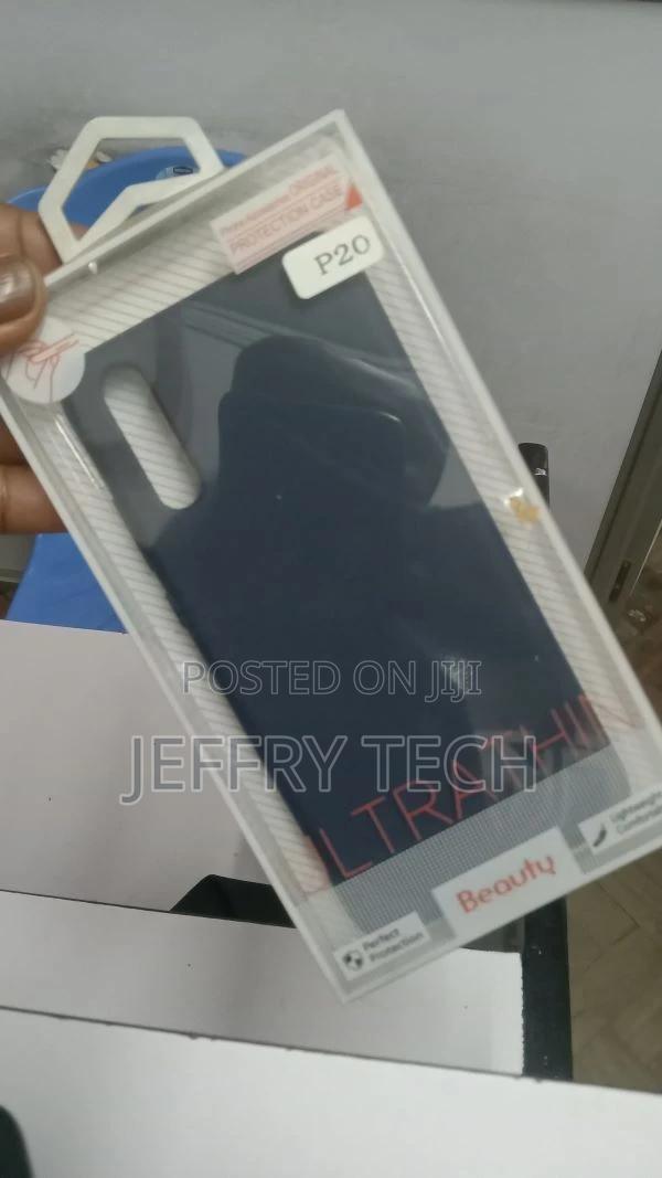 Huawei Silicone Flexible Protective Cover Case for P20 - Bla - thumbnail 3