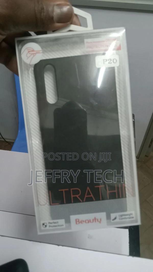 Huawei Silicone Flexible Protective Cover Case for P20 - Bla - thumbnail 4