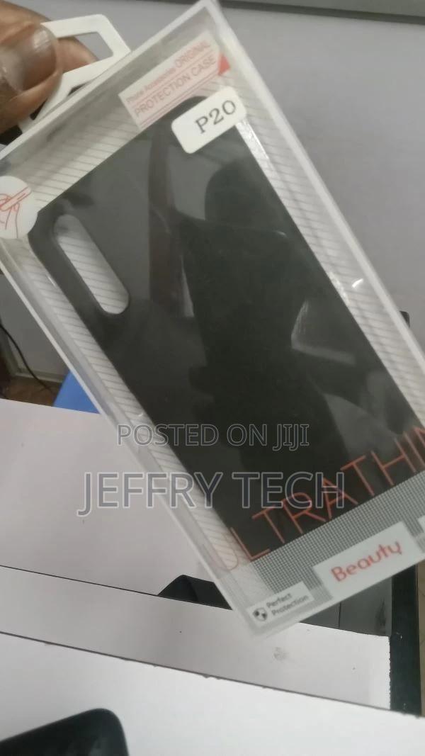 Huawei Silicone Flexible Protective Cover Case for P20 - Bla - thumbnail 5