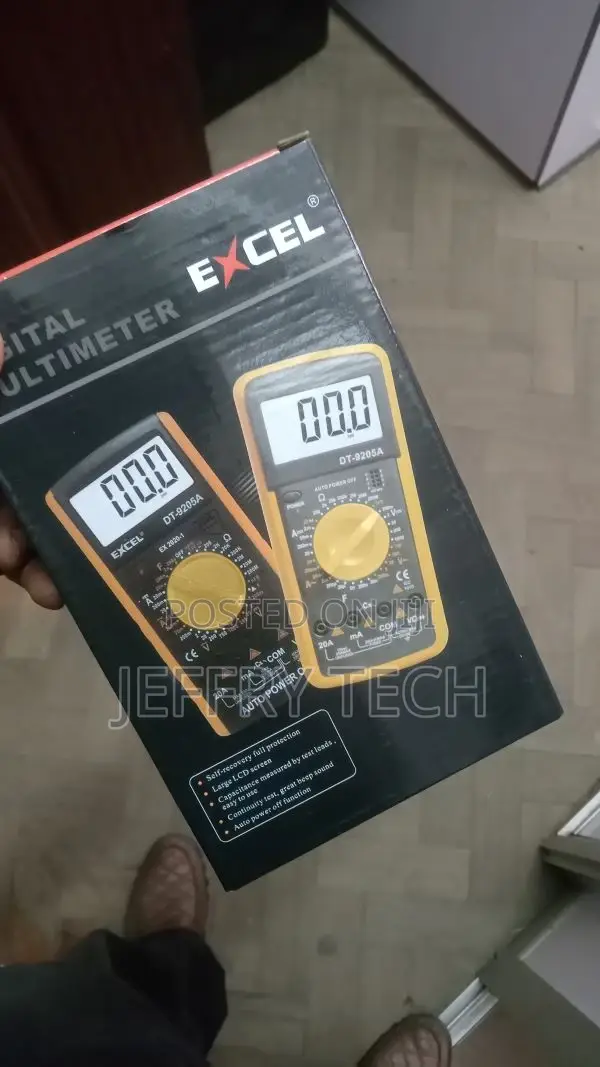 Digital Multimeter Excel DT9205A, Yellow/Black