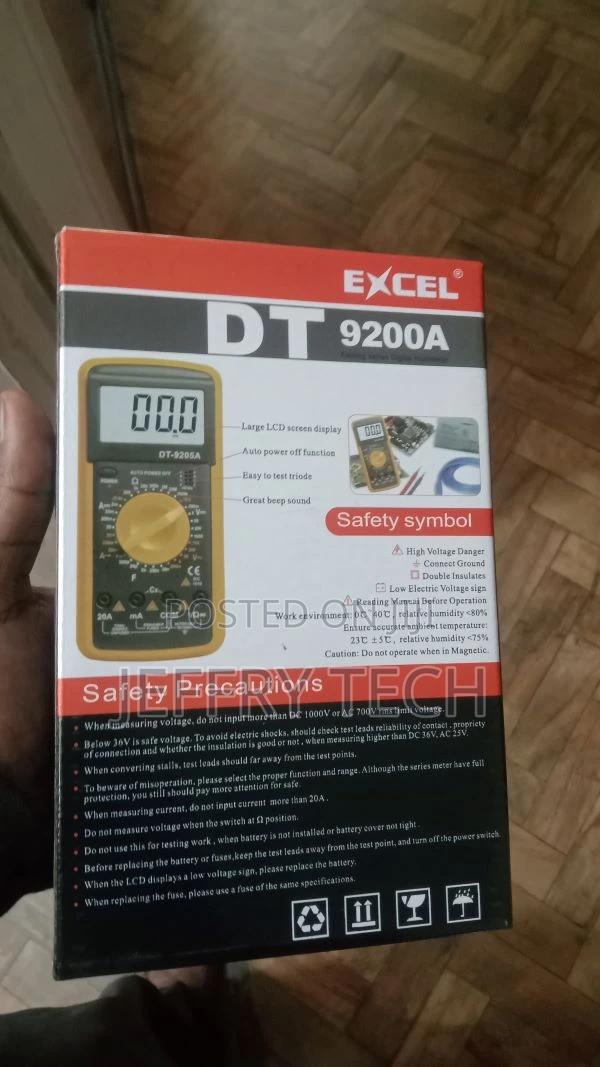 Digital Multimeter Excel DT9205A, Yellow/Black - thumbnail 5