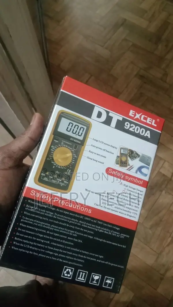 Digital Multimeter Excel DT9205A, Yellow/Black