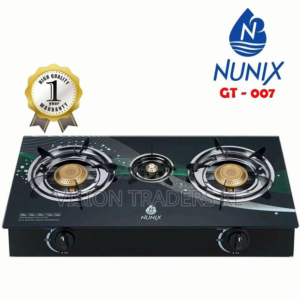 Nunix 2 Burner Glass Table Top Gas Stove