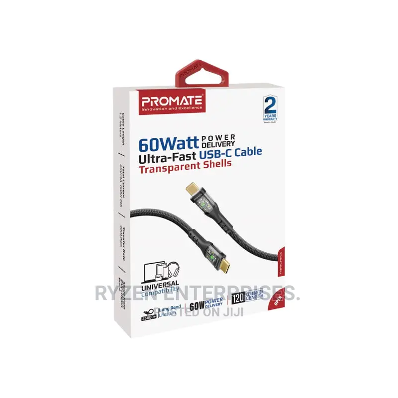 60w Power Delivery Ultra-fast Usb-c Cable Promate