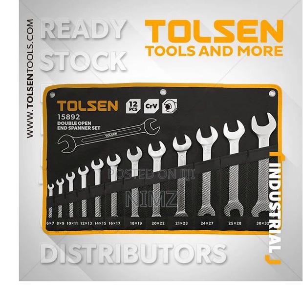 Tolsen Double Open End Spanner Set 12 Pieces - main view