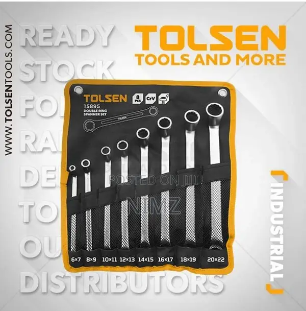 STRONG Tolsen Double Ring Spanner Set 8 PCS