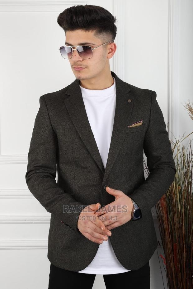 Men Black Blazer - main view