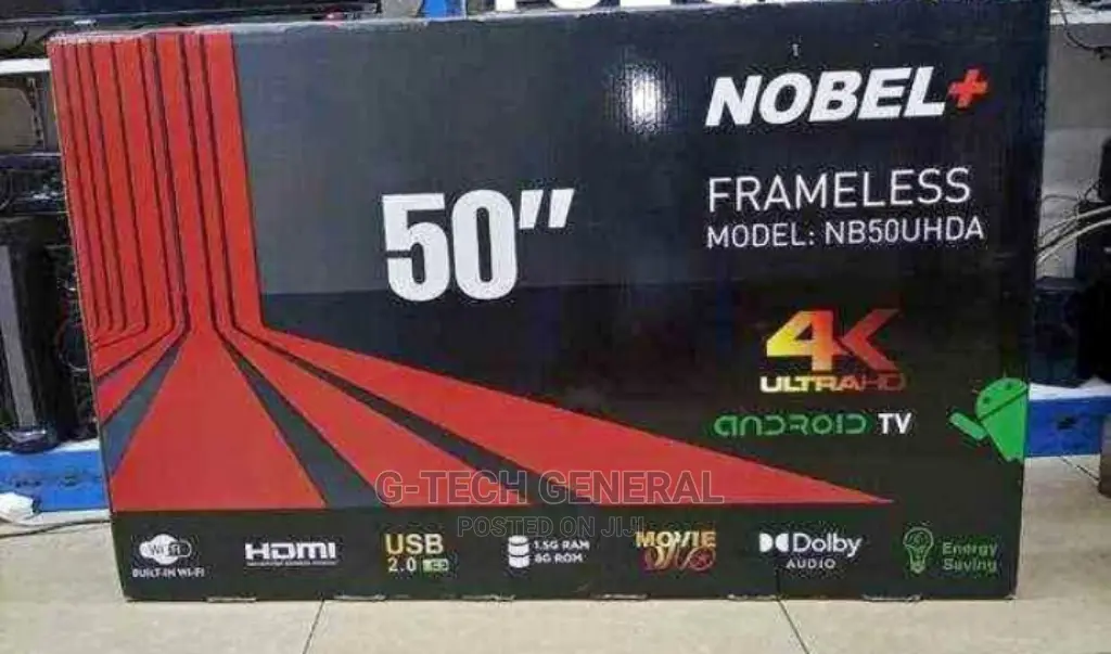 Nobel 50” Frameless Ultra HD Android Tv, Netflix