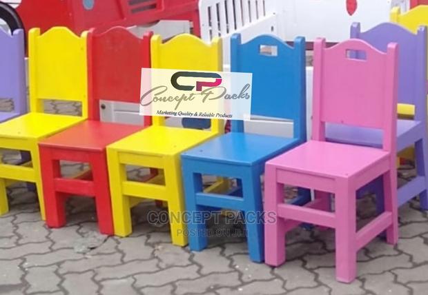 Wooden Kindergarten Chairs. Assorted Colours Available - main view