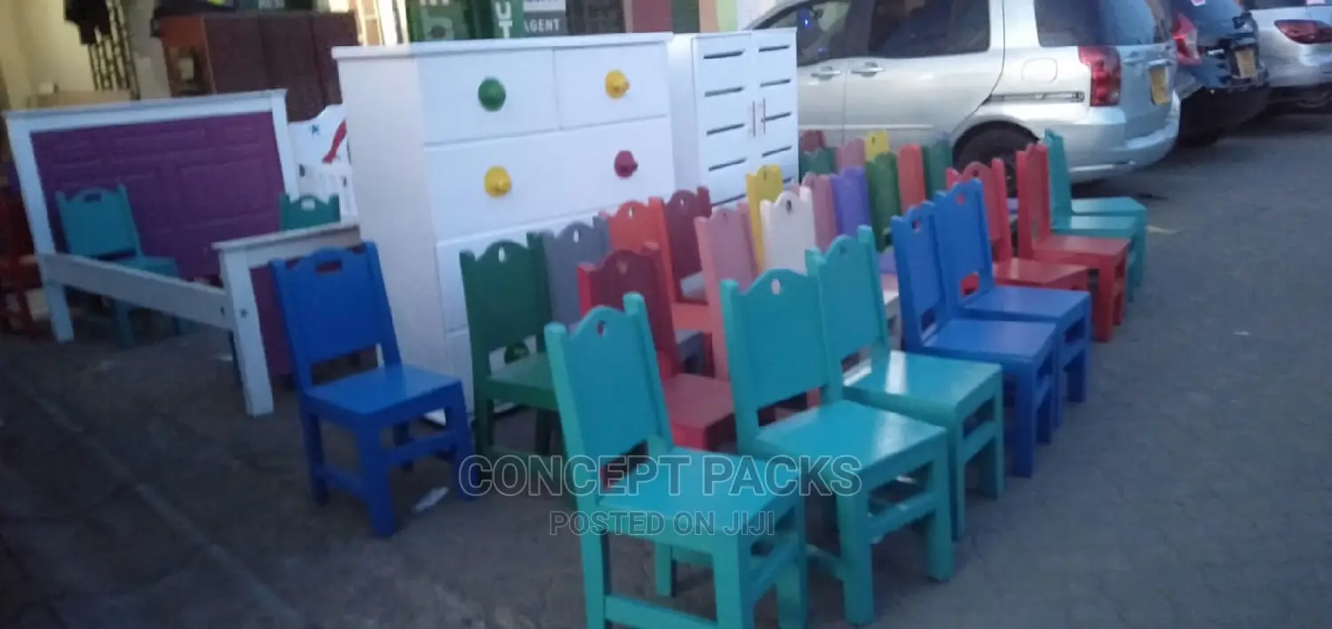 Wooden Kindergarten Chairs. Assorted Colours Available in Nairobi