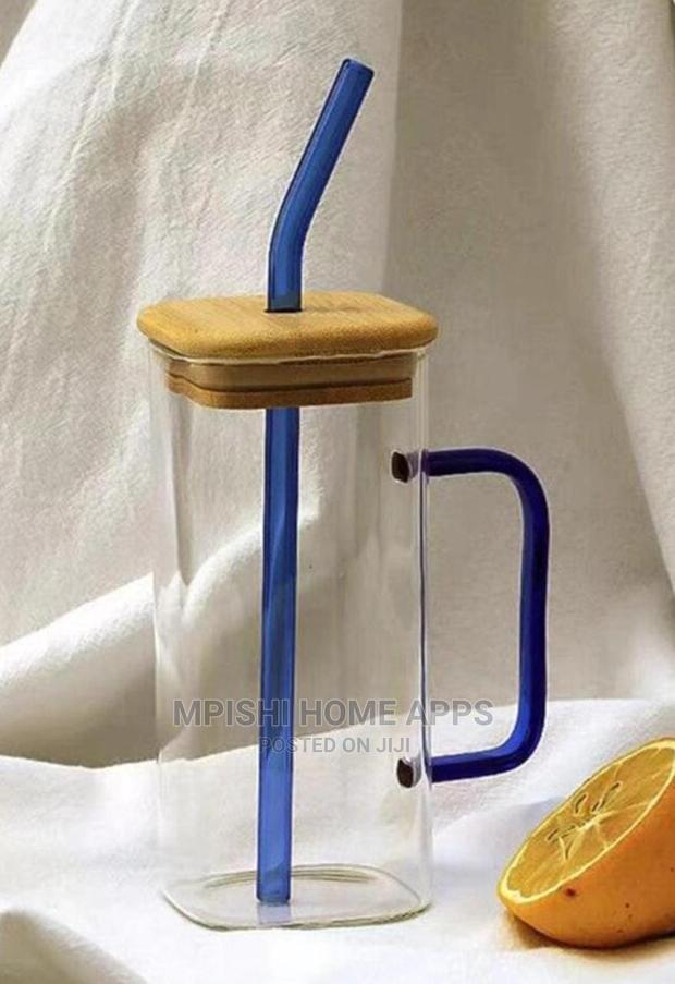 Square Smoothie Glasses With Bamboo Lid - thumbnail 3