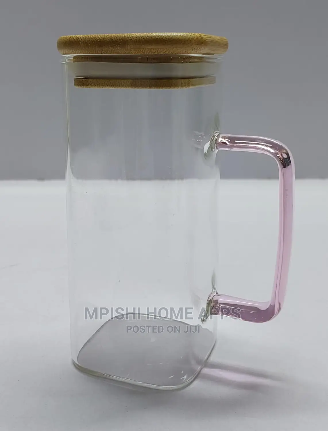 Square Smoothie Glasses With Bamboo Lid