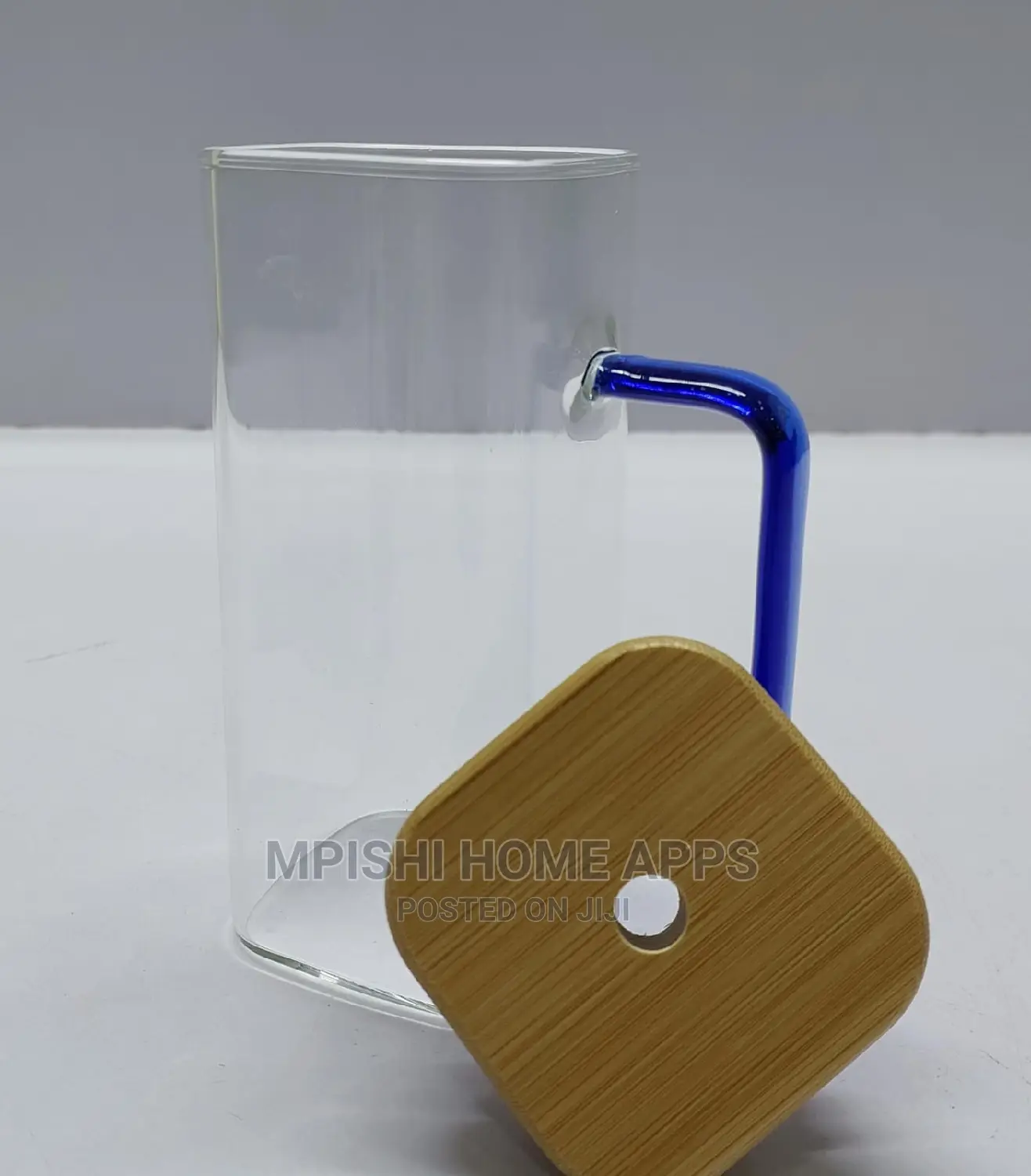 Square Smoothie Glasses With Bamboo Lid