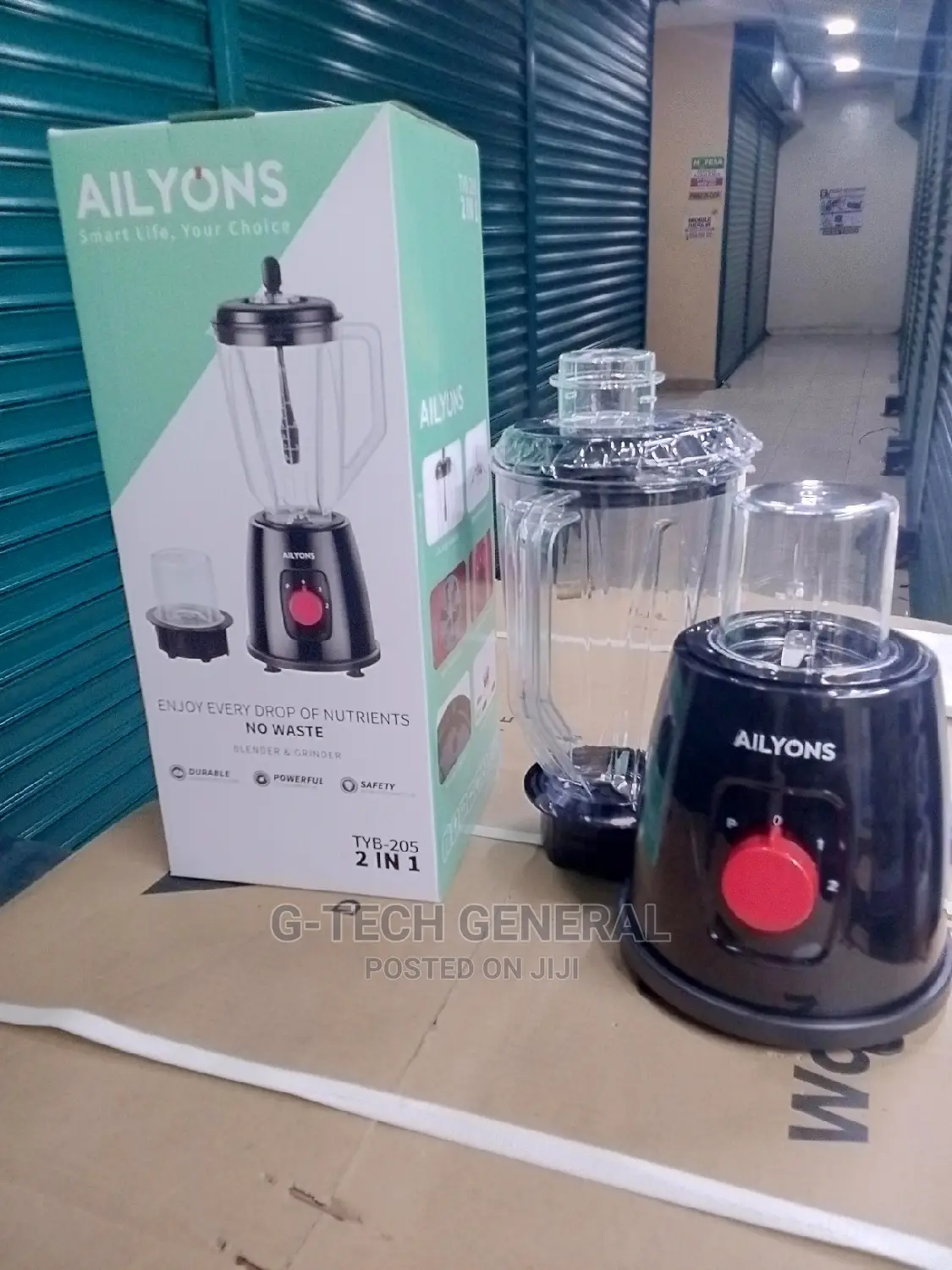 Ailyons Tyb-205 Blender 2in1 With Grindermachine 1.5lblack