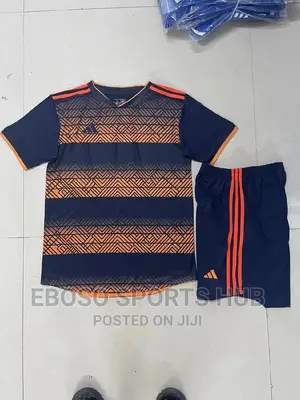 Orange Adidas Football Uniform