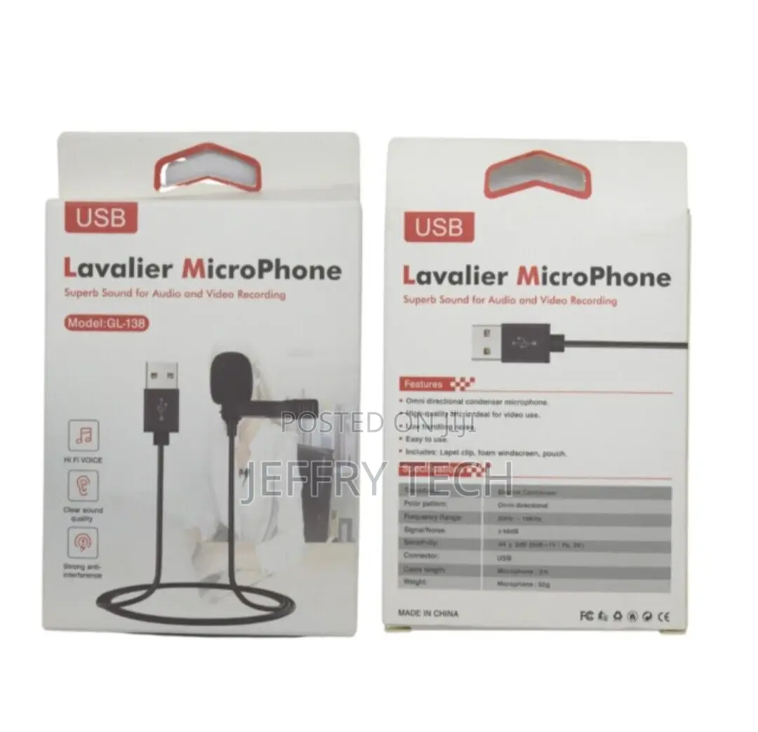 Lavalier Microphone Lavalier GL-138 USB CORBATER
