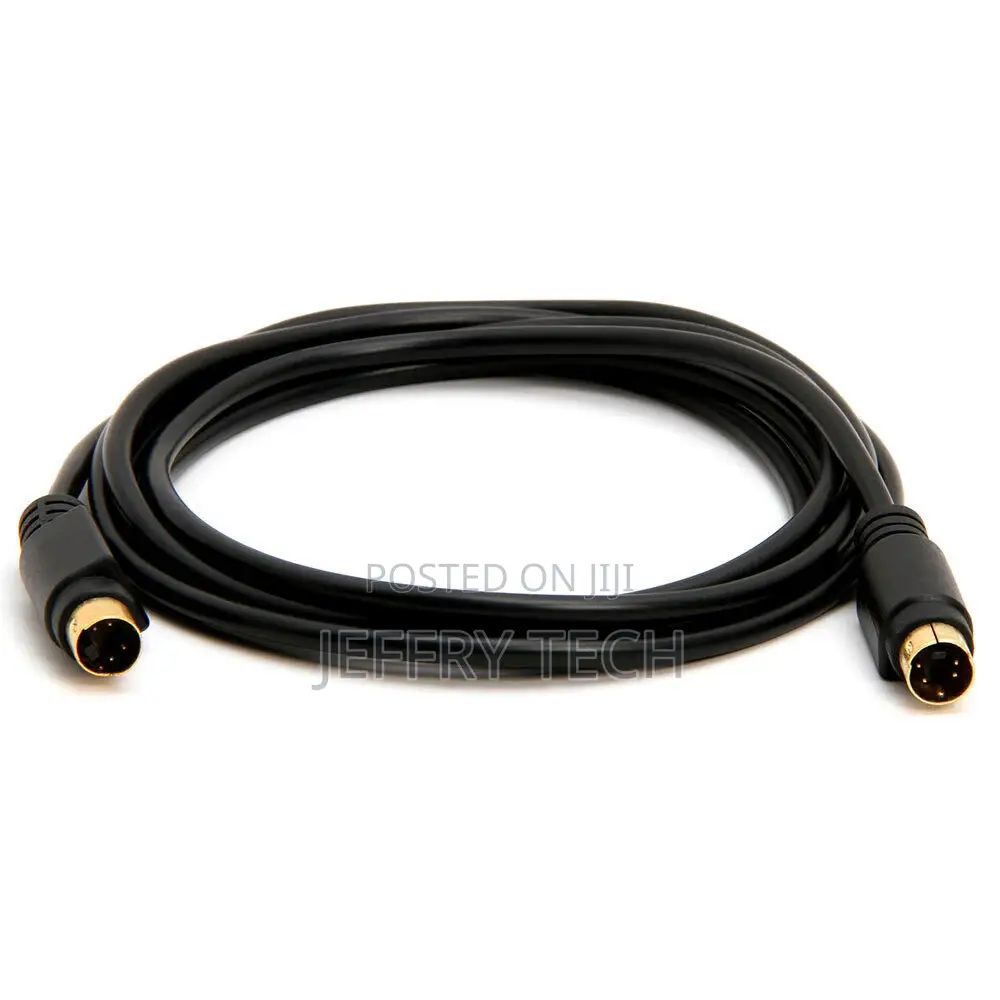 S-Video Cable 6ft 4 Pin Male to Male Gold Plated Mini-Din Co