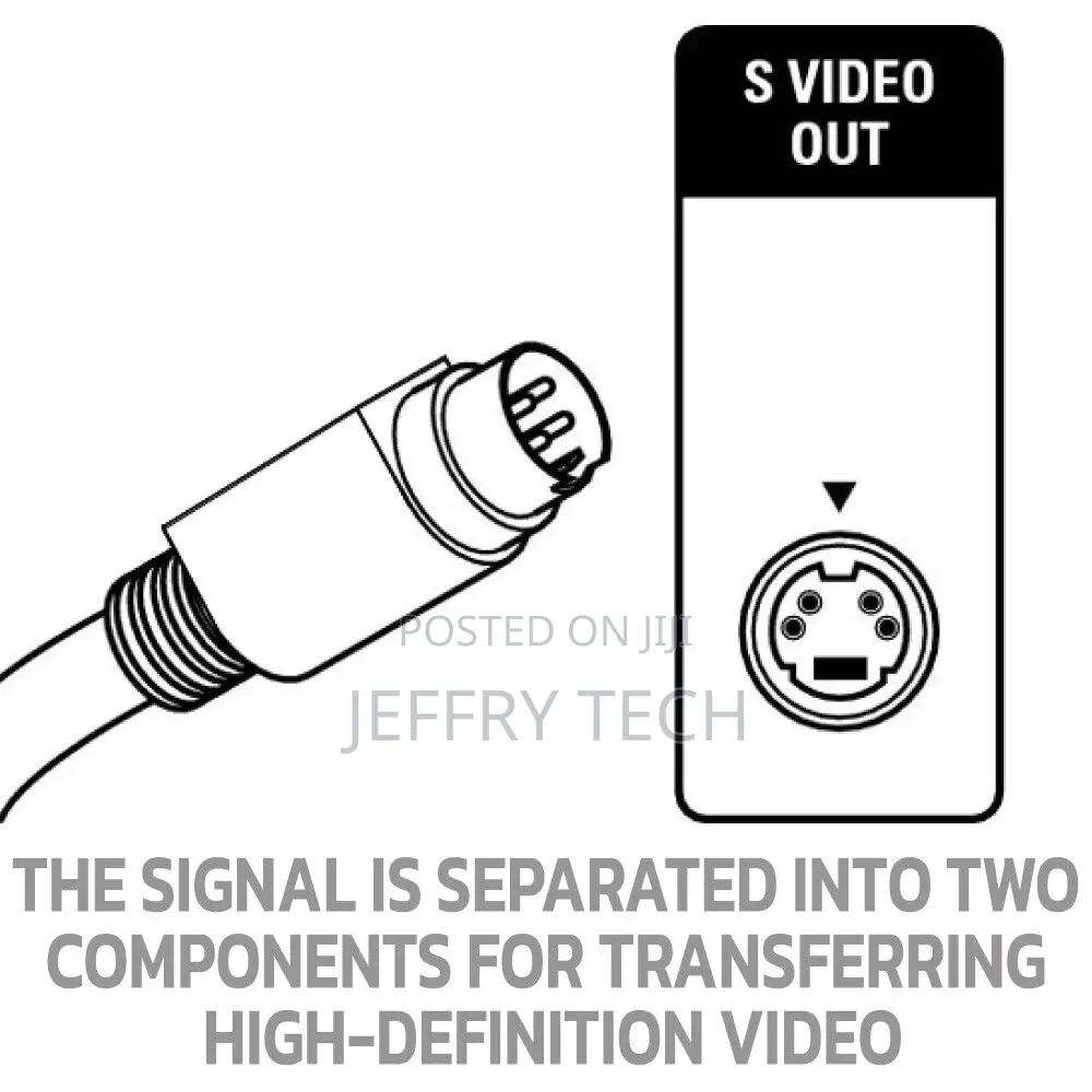 S-Video Cable 6ft 4 Pin Male to Male Gold Plated Mini-Din Co