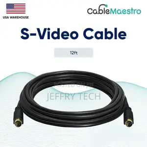 S-Video Cable Male to Male for Monitor VCR Gold Plated 4 Pin