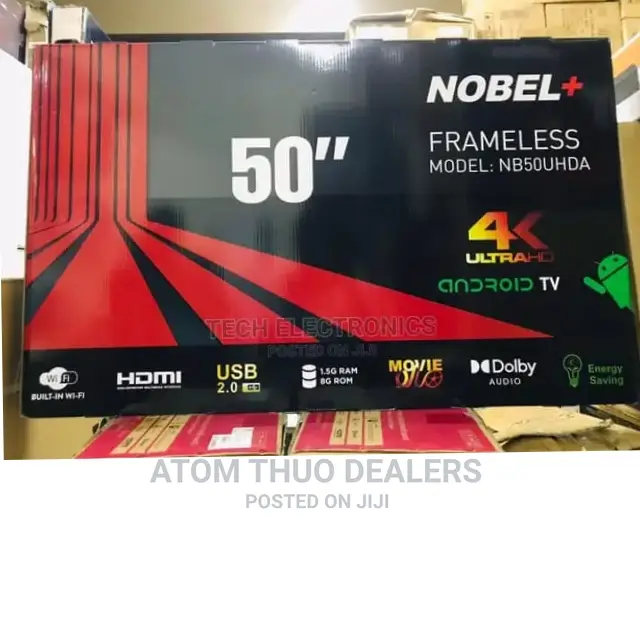 Nobel 50” Frameless Ultra HD Android Tv, Netflix, at 29000