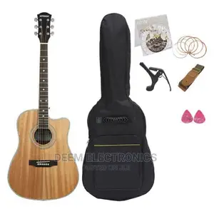 Box Guitar 40", Guitar Bag, Capo, Strap, Strings,Pick