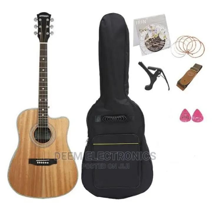 Box Guitar 40", Guitar Bag, Capo, Strap, Strings,Pick