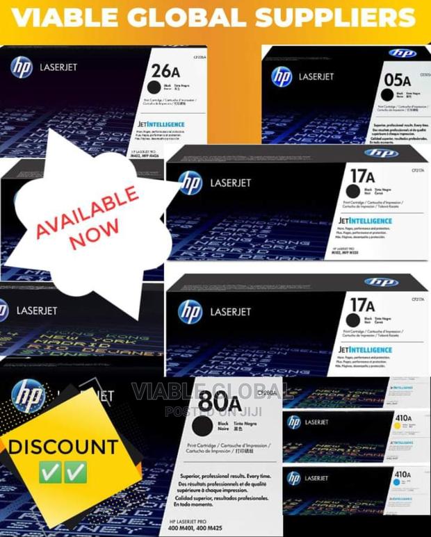 Original Hp Toners, 17a, 85a,80a, 410a,201a,83a,26a,55a