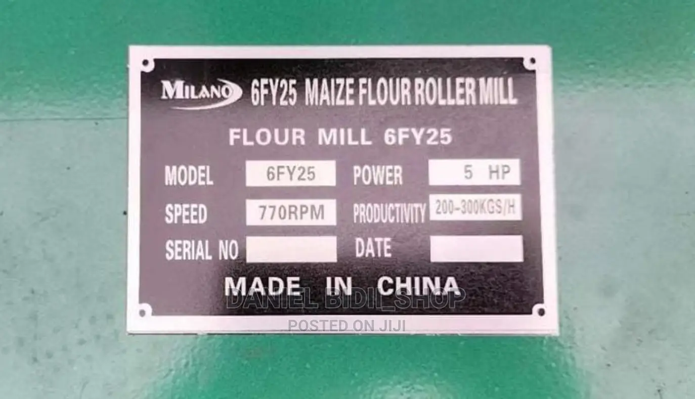 Milano Italia 6fy-25 Roller Mill 200-300 KGS/Hour 5hp Motor