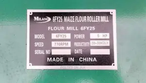 Milano Italia 6fy-25 Roller Mill 200-300 KGS/Hour 5hp Motor
