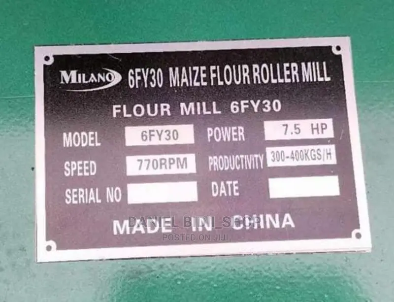 Milano Italia Roller Mill 300-400kg/Hour 7.5hp Motor