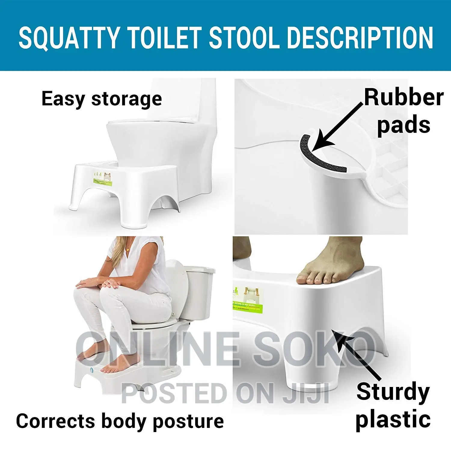Portable Comfortable Bathroom Squatty Potty Toilet Stool
