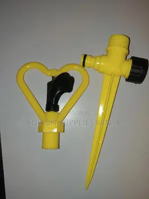 360° Rotating Garden Sprinkler + Base Spike Stand System