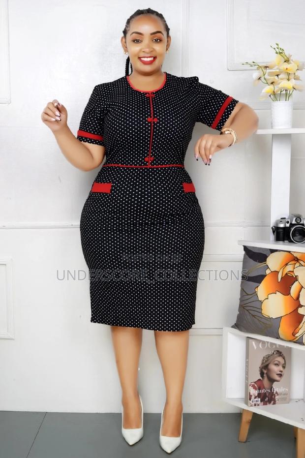 Iladies Polka Dot Bodycon Official Dresses 22 - thumbnail 2