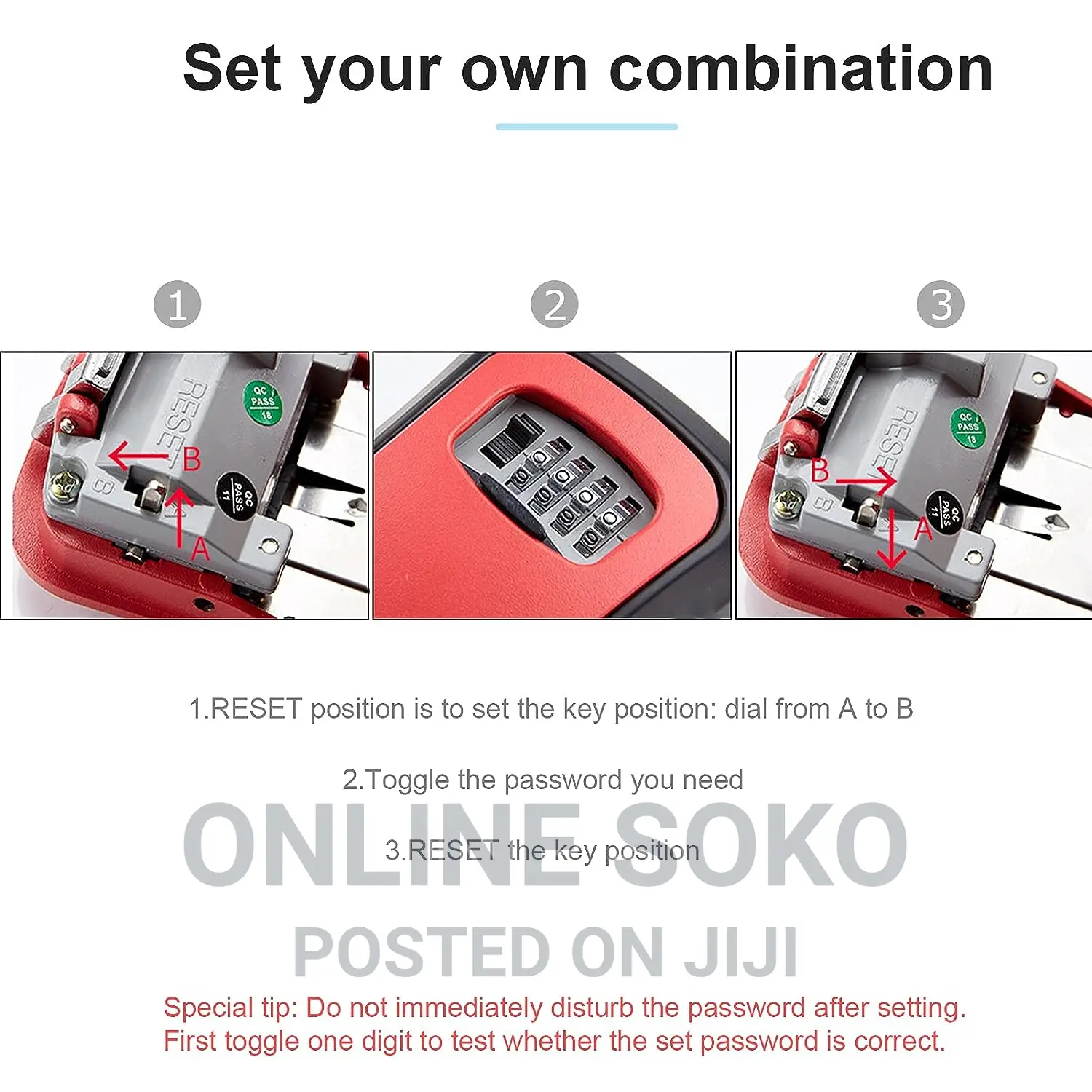 Wall Airbnb Combination Password Key Lock Storage Safe Box