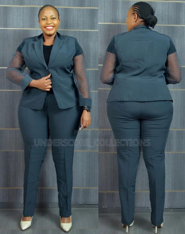 Classy Ladies Trouser Suits With Netted Arms - thumbnail 2