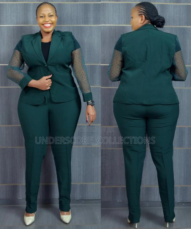 Classy Ladies Trouser Suits With Netted Arms - thumbnail 3