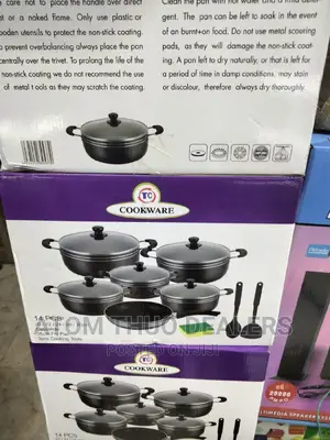 TC 10 PCS Non Stick Cooking Pots With FREE Non Stick Spoons