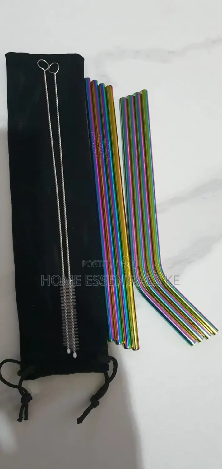 Stainless Steel Reusable Straws 11pc Set