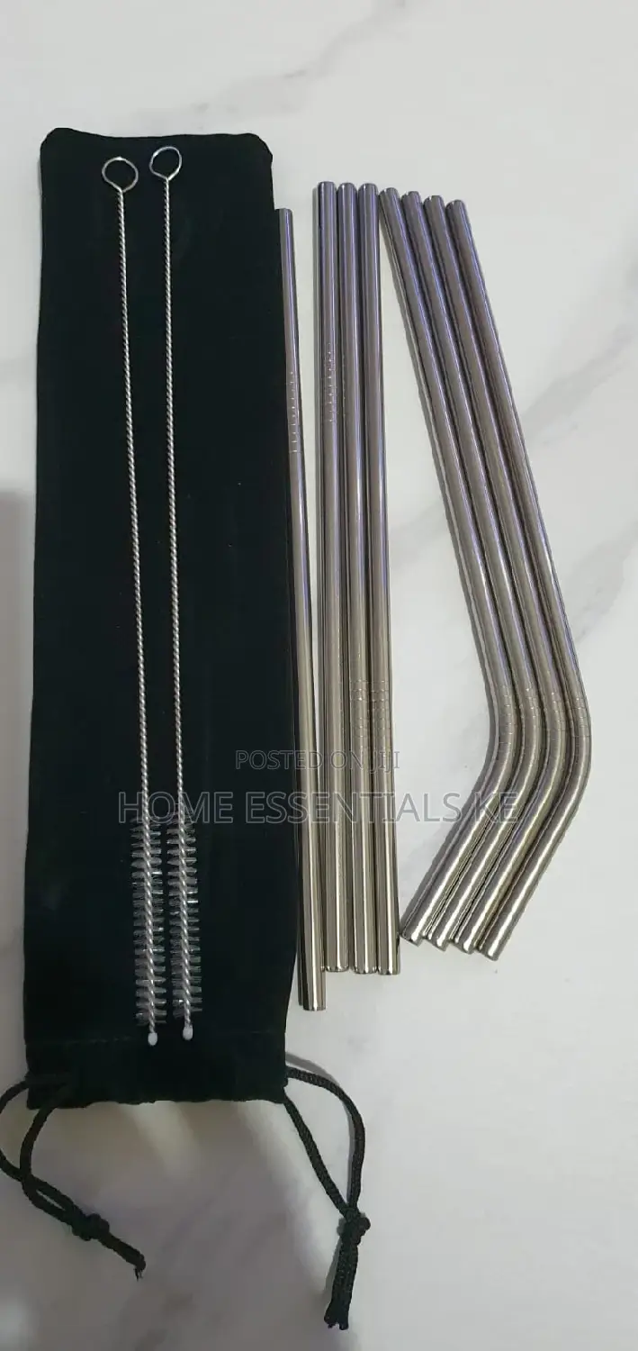 Stainless Steel Reusable Straws 11pc Set