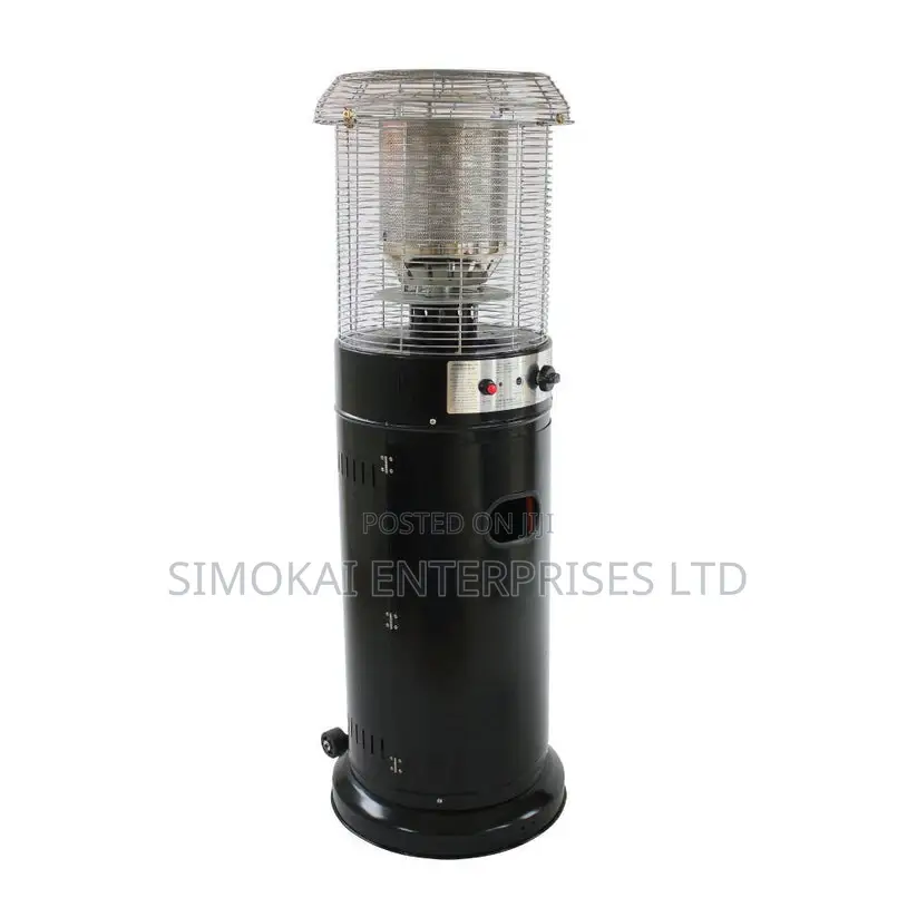 Alva Short Stand Gas Patio Heater – 1.35M Tall - Black