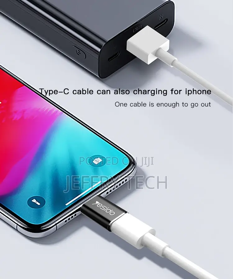 Yesido USB C Female to Lightning Male Adapter, Charging, An